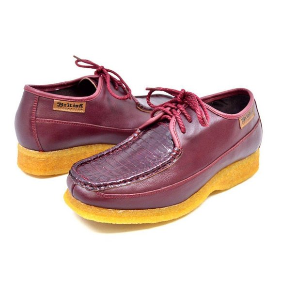British Walkers Crown Men's Leather and Snake Crepe Sole Shoes